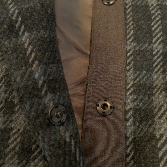 Talbots Charcoal & Blue Plaid Wool
Blend Coat Jacket Women’s Size 22W - Picture 7 of 12